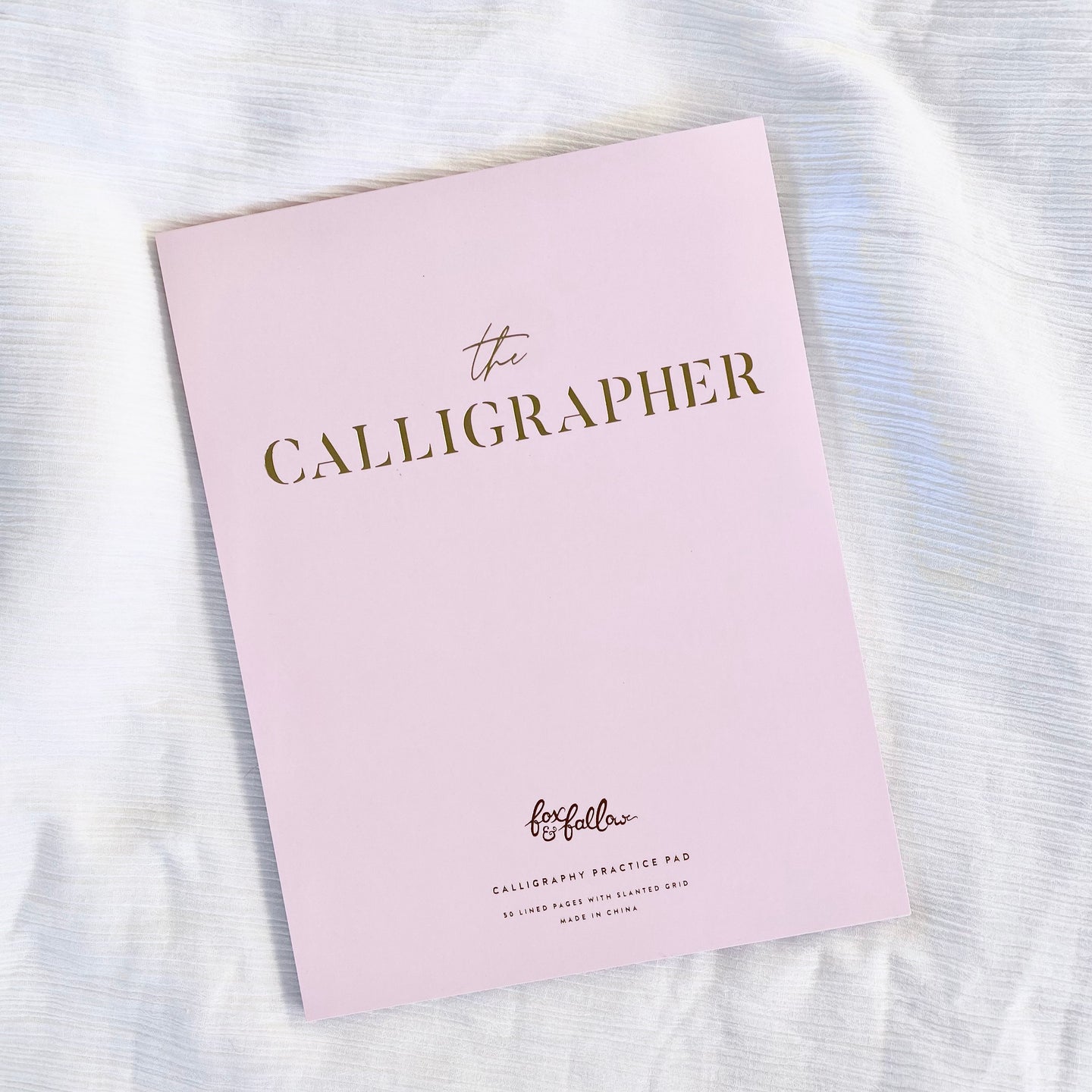 'The Calligrapher' White Practice Pad by Fox & Fallow